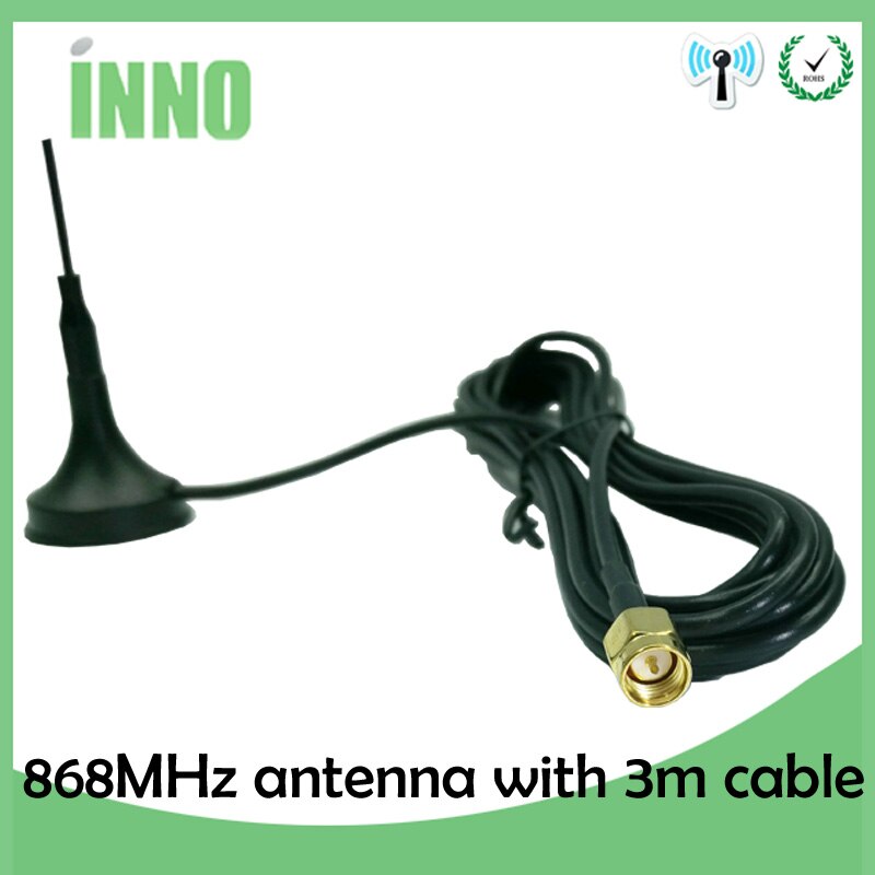 868Mhz Antenna 900 - 1800 Mhz GSM 3G 5dbi SMA Male IOT 300cm Cable 868 mhz 915 mhz antena Sucker Antenne base magnetic antennas