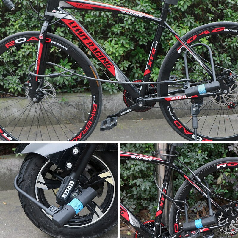 u lock bike wire Key cable bicicleta MTB bicycle lock cycling control pad safety rear ring motorcycle security lock anti theft