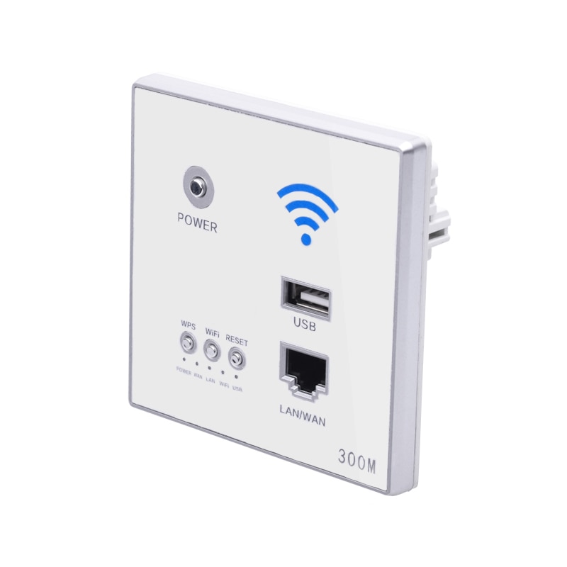 300 mbps væg router 110v/220v strøm ap relæ smart trådløs wifi repeater forlænger væg indbygget 2.4 ghz router panel usb socke