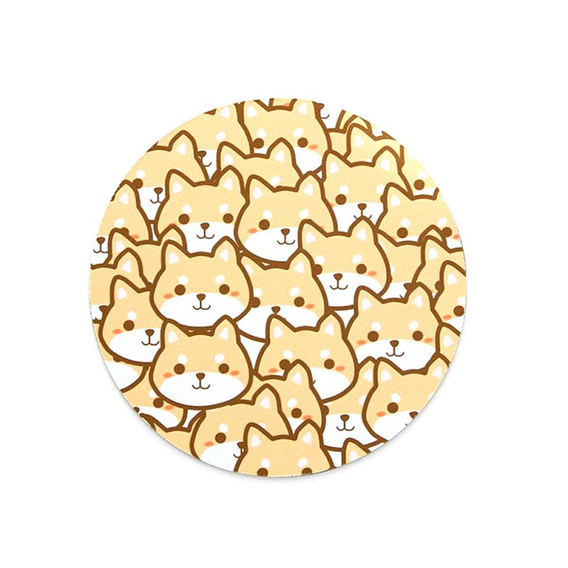 Mouse Pads Beautiful Computer Mouse Padding Rubber Thickening Cartoon Round Animal Mouse Pad For MacBook Xiaomi Mousepad: 12