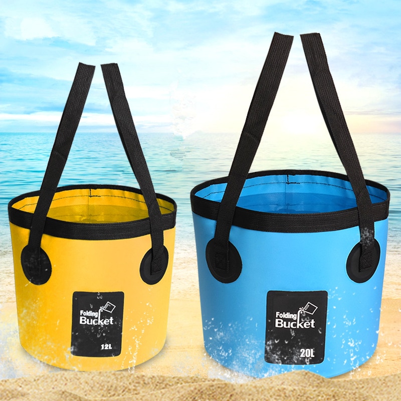 12L 20L Waterzak Draagbare Emmer Water Opslag Draagtas Container Waterdichte Camping Wandelen Vissen Reizen Vouw Emmer Zakken