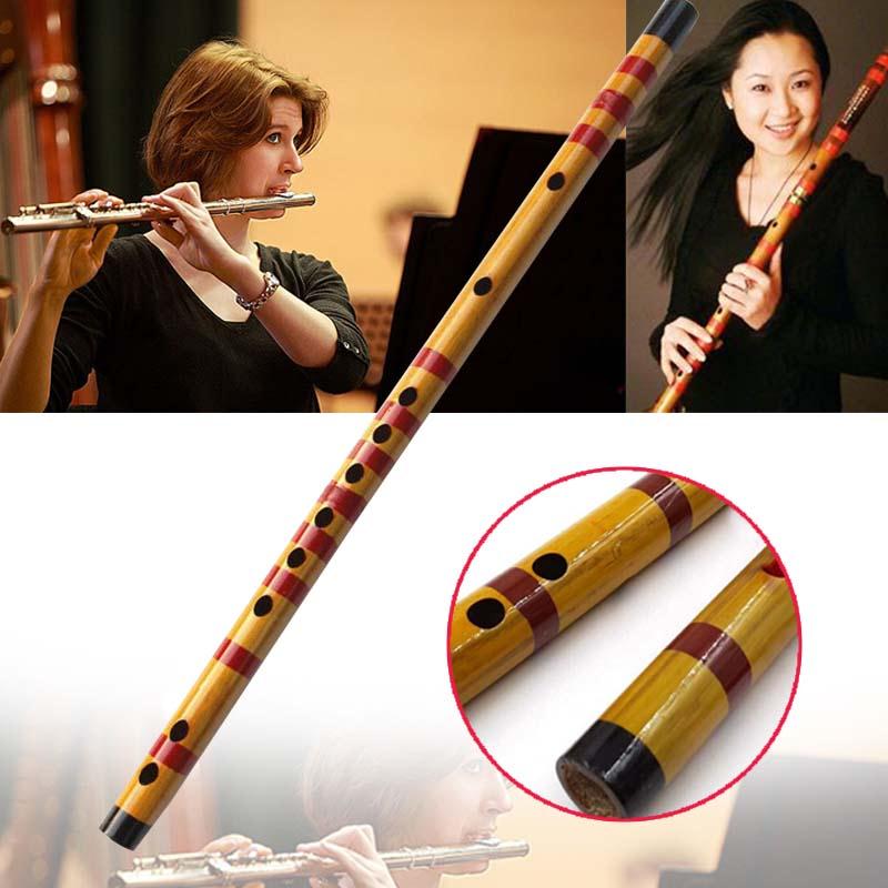 Beginner F Key Bamboefluit Chinese Wind Muziekinstrument Met Rode String