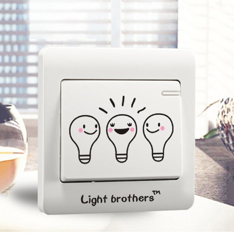Cute On-off Light Switch Remoable Wall Sticker Self-adhesive Wallpaper For Kids Baby Living Room Home Murla Decor: 2