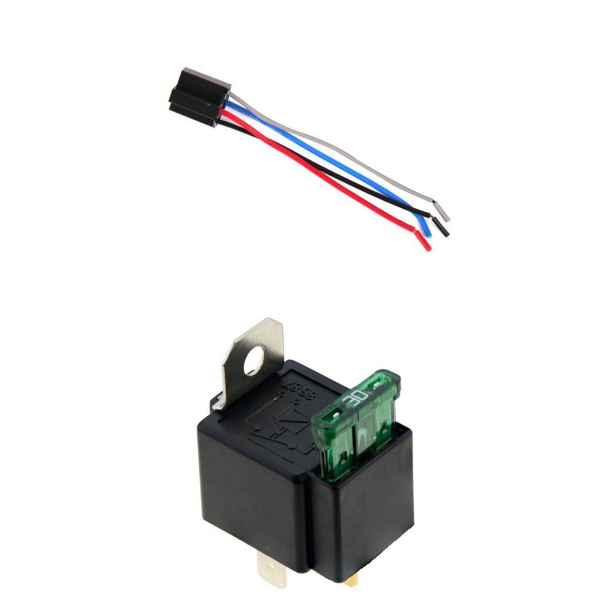 Dc 12V 30A Fused 4-Pin Relais Met 4 Draad Relais Socket Harness Connector