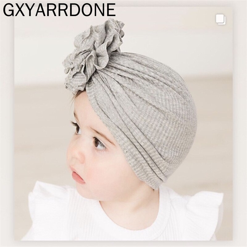 Turbante superelástico para bebé, sombrero fino para niña recién nacida, gorros con lazo de flores para niño pequeño, gorros para bebé , novedad para verano