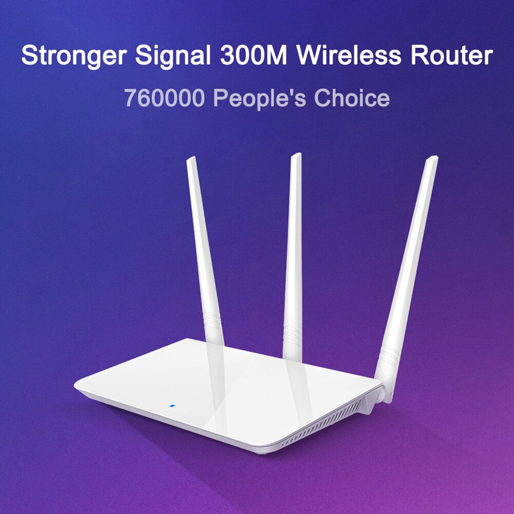 F3 300Mbps Wireless WiFi Router Wi-Fi Repeater English Interface 1WAN+3LAN Ports for Small Medium House