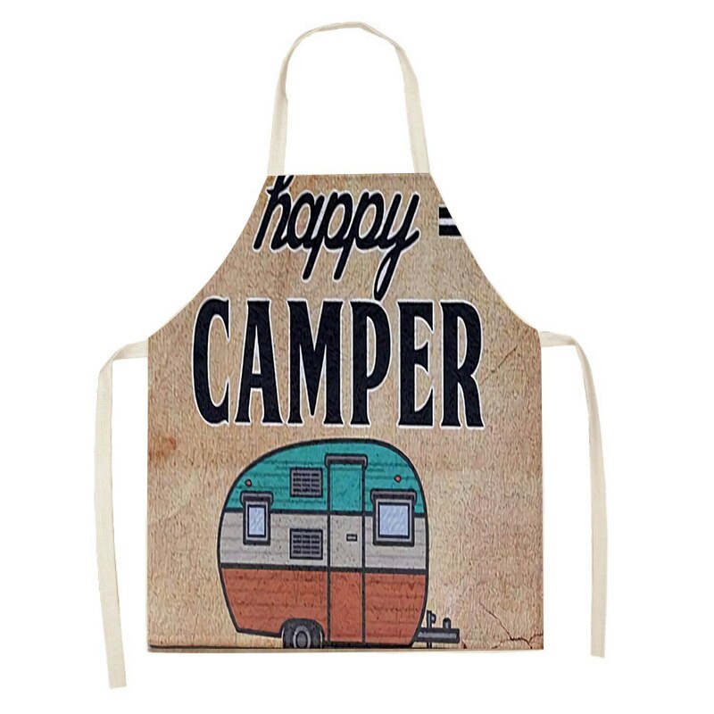 Apron Animal Print Aprons Apron Kitchen Summer Beach Landscape Print Apron Home Cooking Accessories 47x38cm 68x55cm: C-3 / 47x38cm