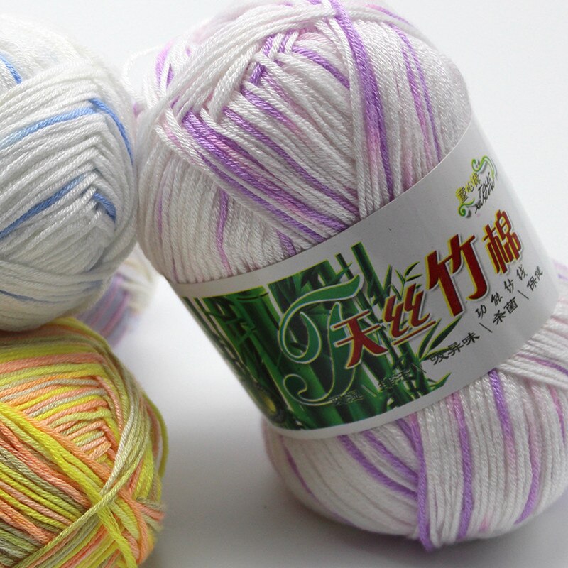 Top kin-friendly Knitting Yarn Natural Bamboo Soft Yarn Cotton Yarn 10 piece per lot