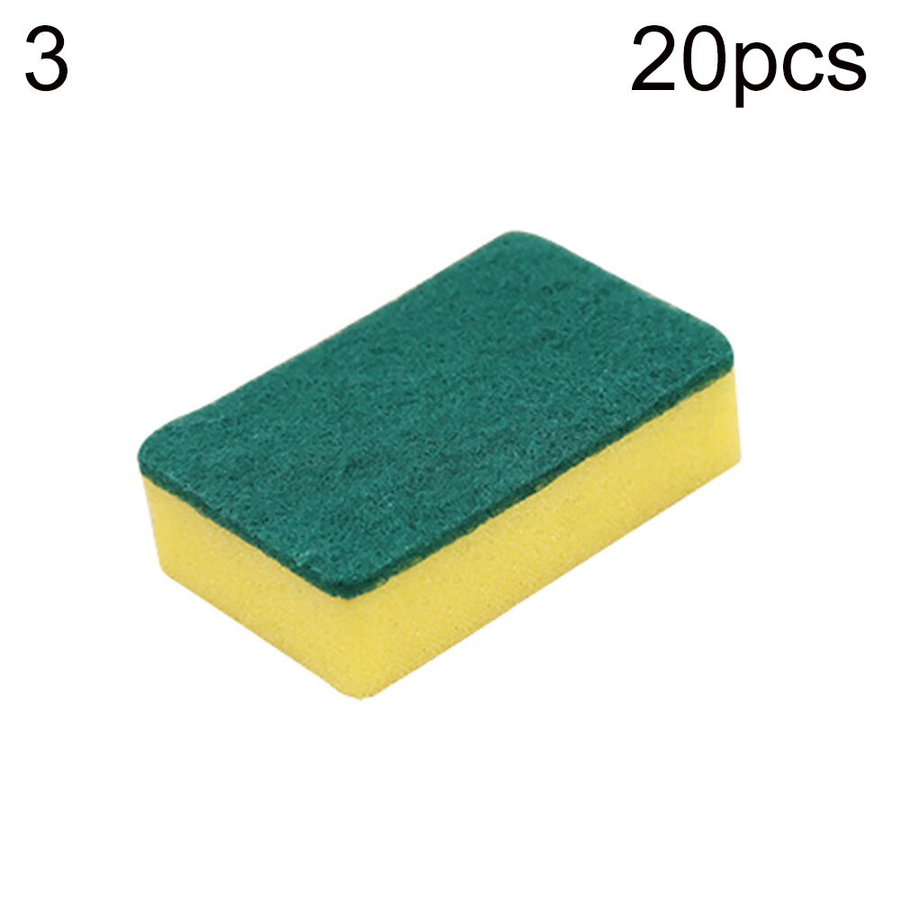 10/20Pcs Household Kitchen Sponge Brush Scouring Pads Magic Sponge Dish Cleaning Sponge Scrubbing Cleaning Pads Cleaning Tools: 20pcs 3
