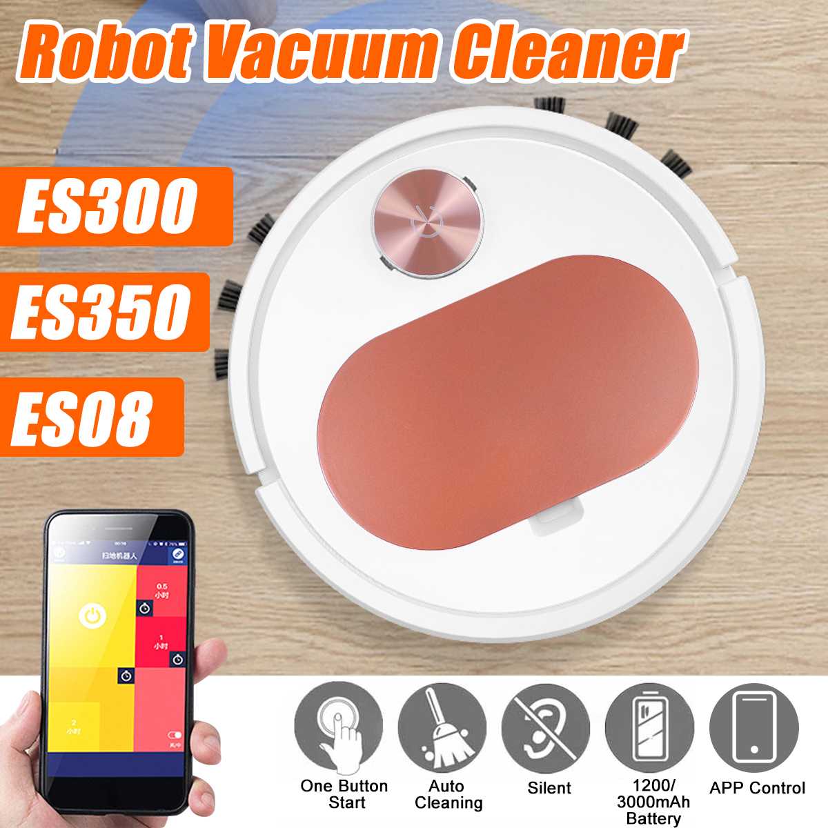 Smart Robot Vacuum Cleaner Disinfection For Hard Floors & Carpet App Control Vacuum Cleaner Home Wireless Sweeping Robot Sweeper