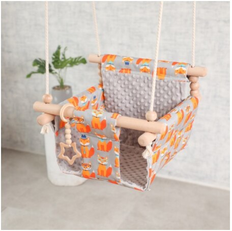 Baby Veiligheid Swing Stoel Opknoping Schommels Baby Speelgoed Kinderen Schommelstoel Canvas Seat 0-12 Maanden Baby Outdoor Binnen Kamer decoraties: E