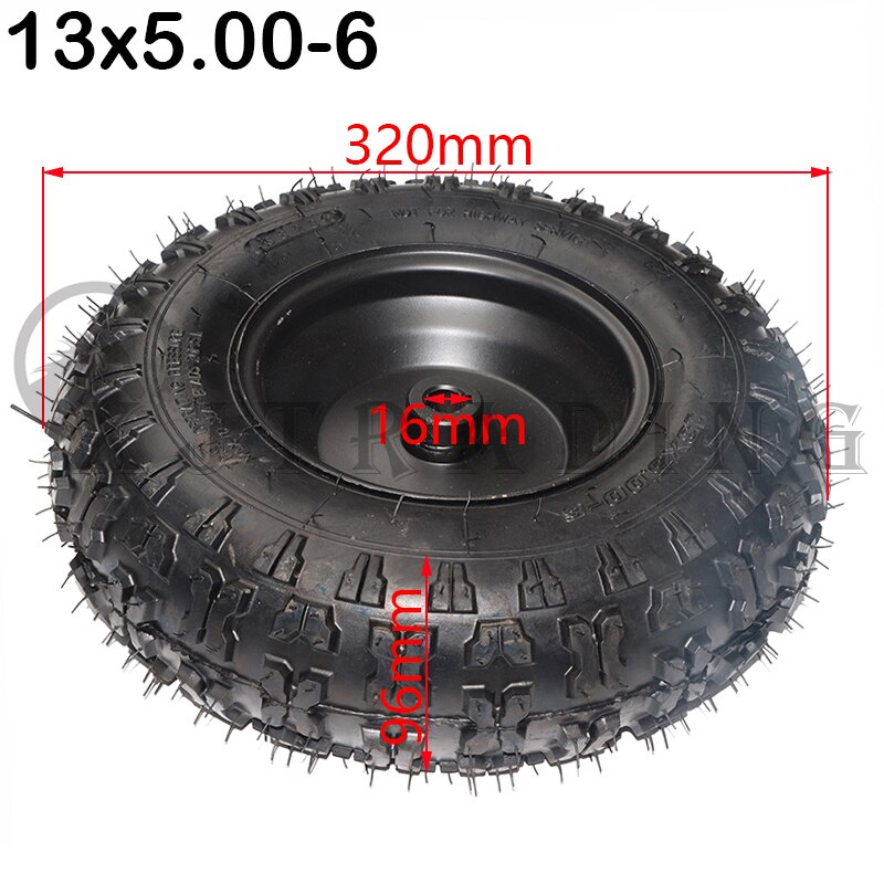 Roue 13x5.00-6 avant ou 4.1/3.5-6 jantes arrière moyeu avec pneu Tubeless pour tout-terrain ATV QUAD Buggy tondeuse kart: Front wheel hub