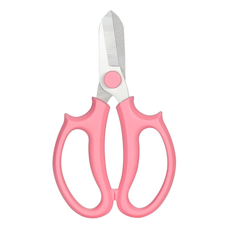 Rustfrit stål haveblomst saks dekoration saks blomster beskæring saks havearbejde multifunktionel have saks: Lyserød