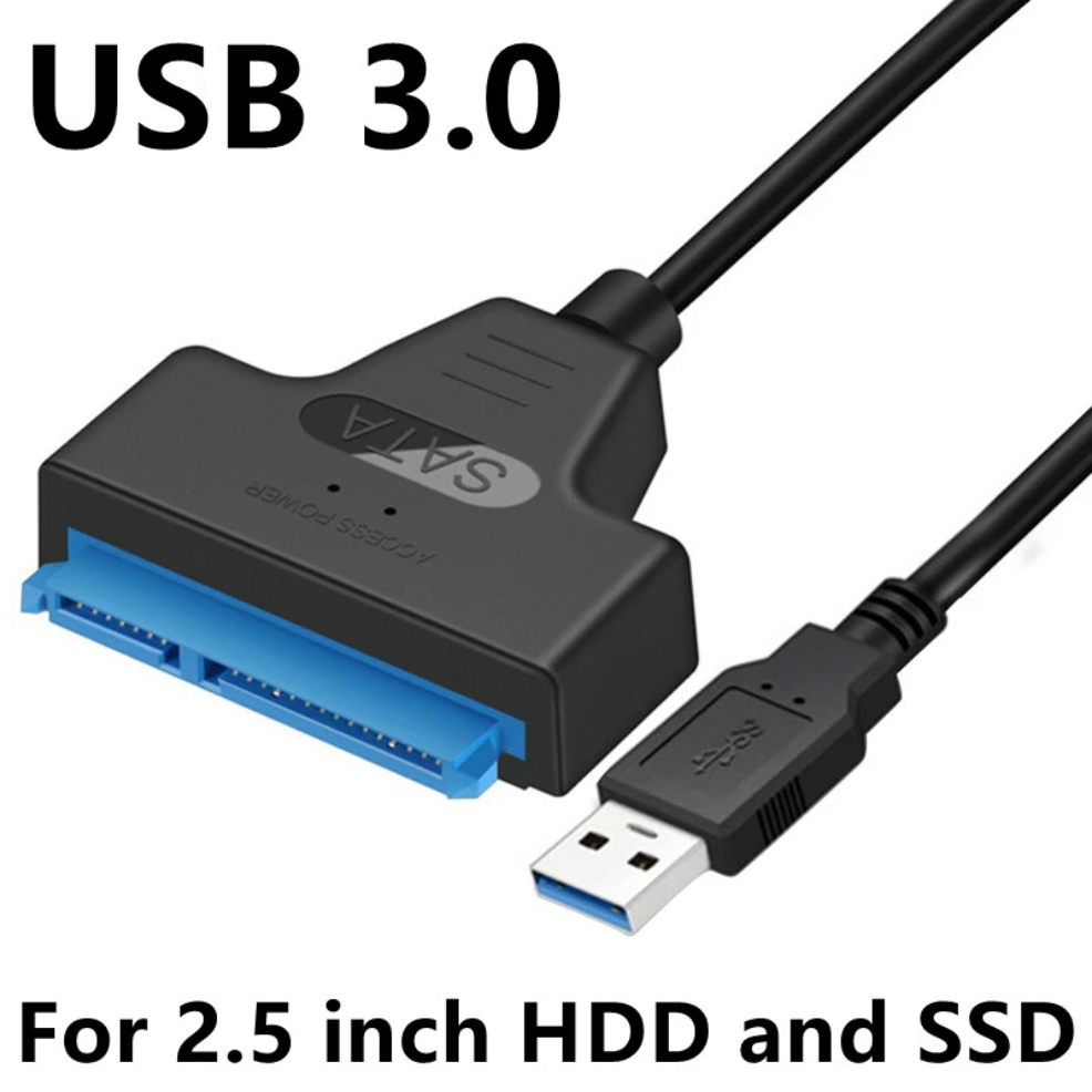 SATA to USB Cable USB 3.0 USB 2.0 to Sata III Cable Up to 6 Gbps for 2.5 Inch External HDD SSD Hard Drive SATA 3 22 Pin Adapter: Red