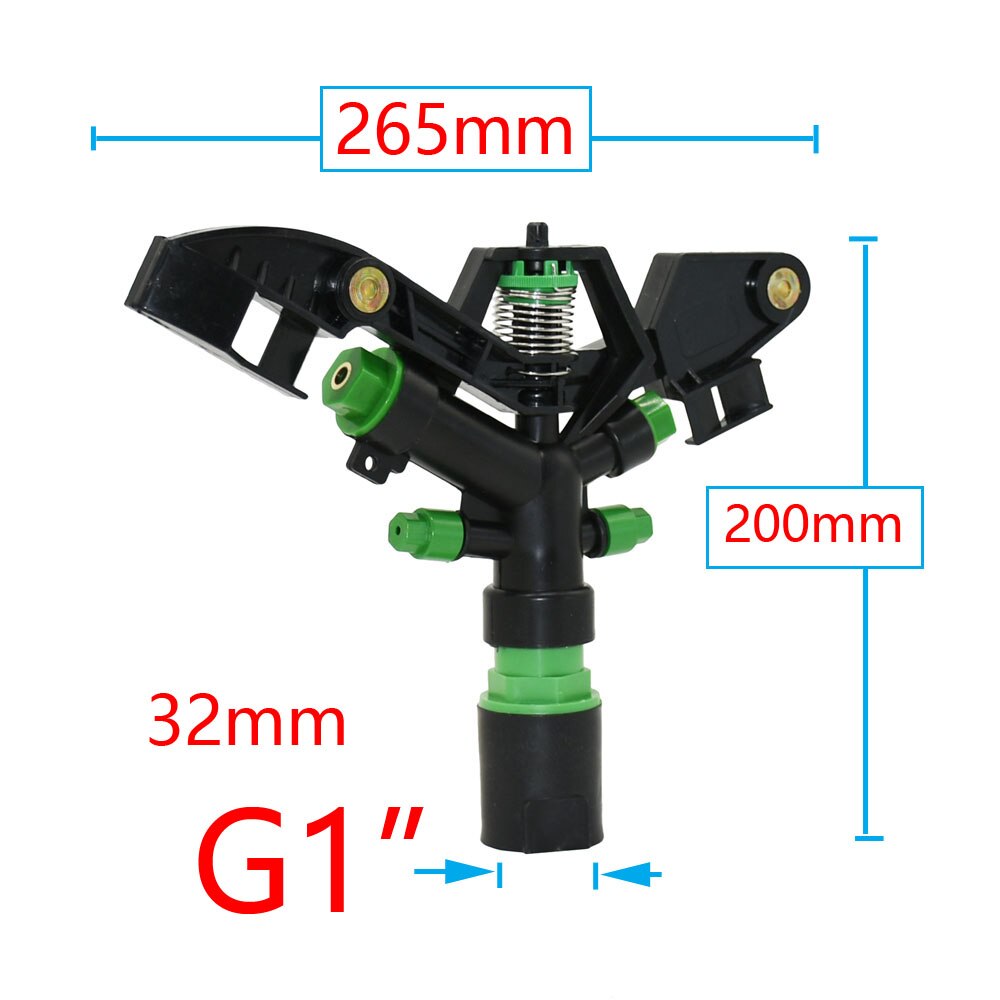1" Female Thread Big Covering Range Sprinkler 360 Degrees Rotating Farm Sprinkler Garden Agriculture Lawn Irrigation Watering