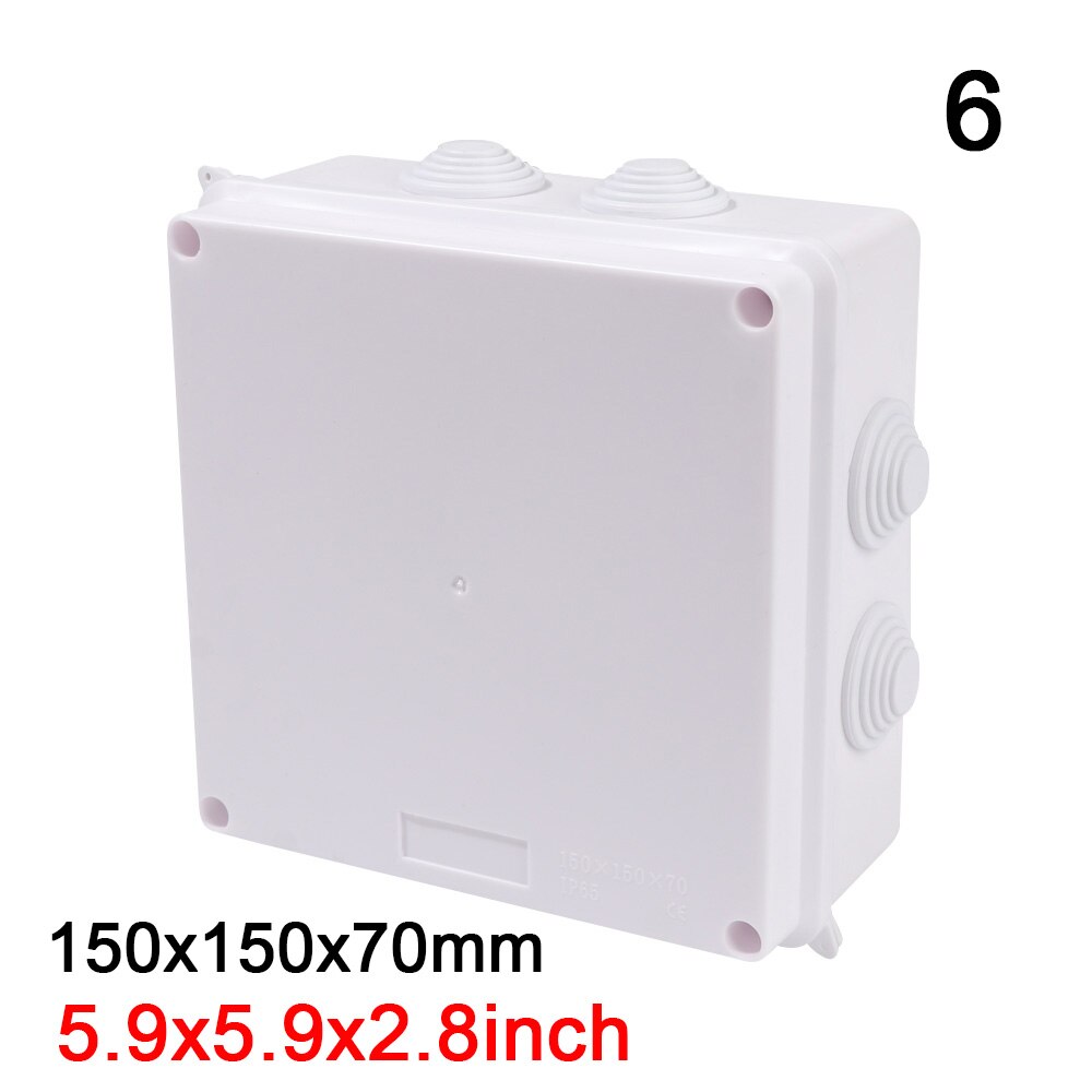 ABS Plastic IP65 Electric Control Box Outdoor Waterproof Power Box DIY Indoor Wire Shell Connection Cable Branch Junction Box: 150x150x70mm