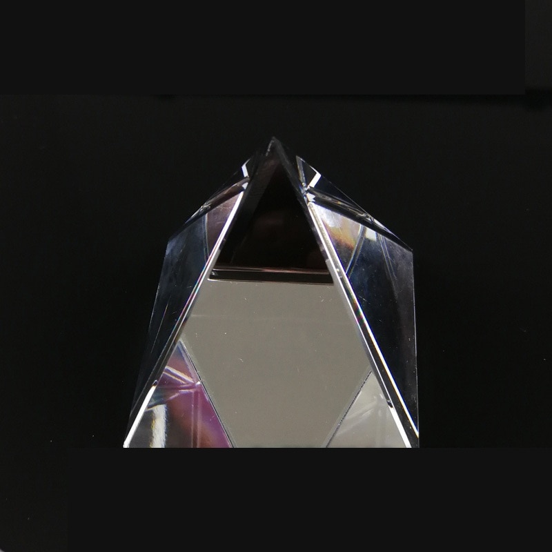 Prisma Optische Glas Kristal Piramide 40Mm Hoogte Rechthoekige Piramide Polyhedral Popularisering Van Wetenschap Studeren Thuis Studenten