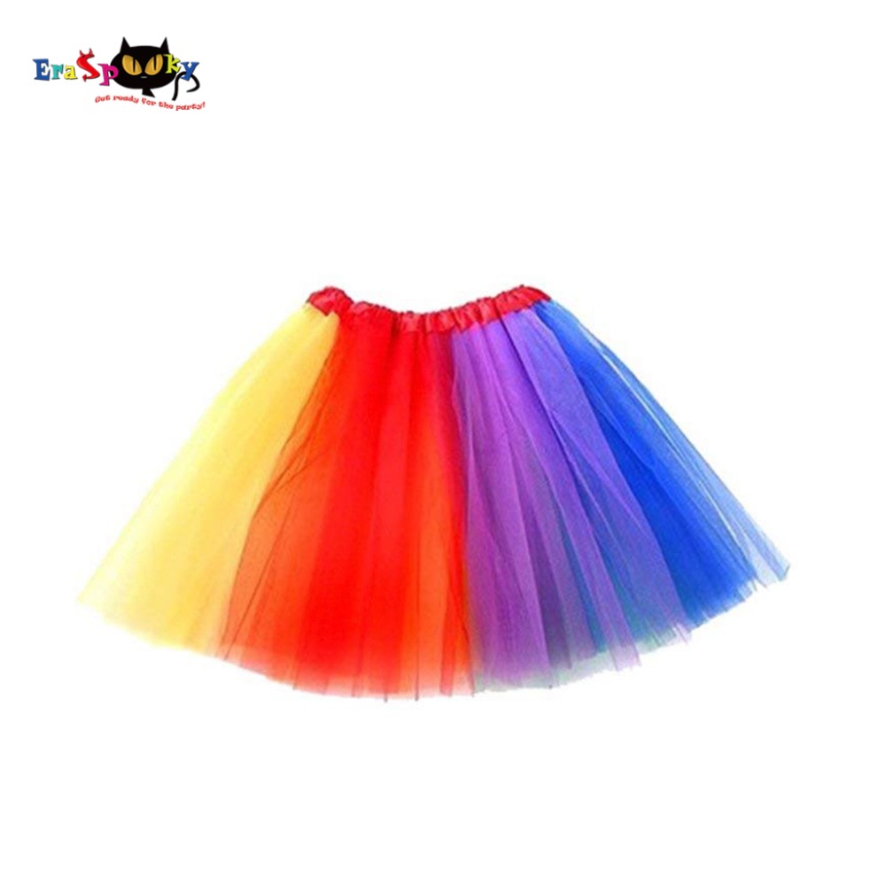 80s Retro Regenboog Eenhoorn Tutu Rok Meisje Halloween Kostuum Vrouwen Festival Fancy Dans Jurk Kids Carnaval Party DCostume Set