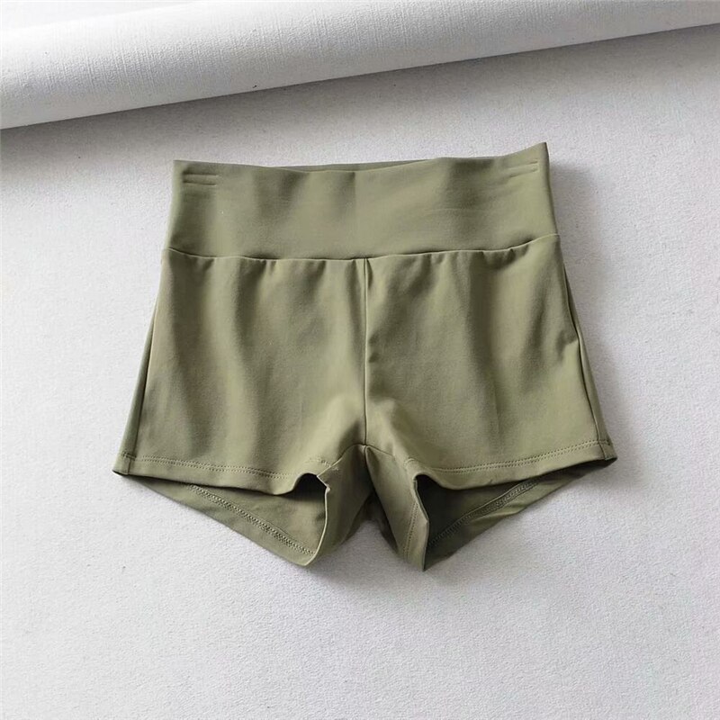 Lundunshijia sommer elastiske sportsshorts med høj talje bomuldsshorts til kvinder 6 farver