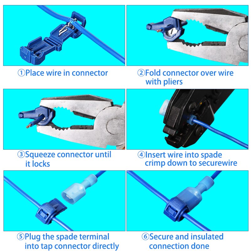 Quick Elektrische Kabel Connectors Snap Splice Lock Wire Terminal Crimp Draad Connector Waterdichte Elektrische Connector