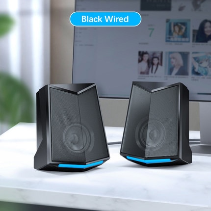 Full Range 3D Stereo Subwoofer Bass Pc Desktop Speaker Portable Music Dj Usb Computer Speakers Voor Laptop Tv: Black Standard