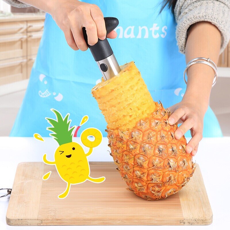 Edelstahl Ananas Schneiden Ananas Automatische Peeling Schote Reis Bagger Werkzeug Schälmaschine Haushalt Peeling Messer