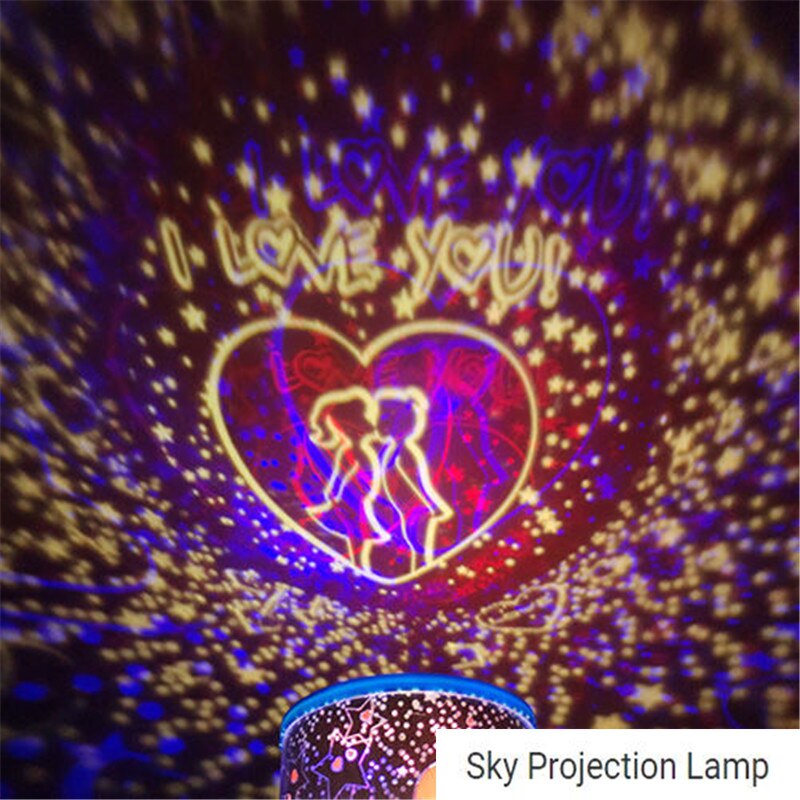 Led Romantische Hemel Projectie Lamp Led Sterrenhemel Projector Lamp Ster Licht Kids Batterij Usb Batterij Nachtlampje xmas: lovers