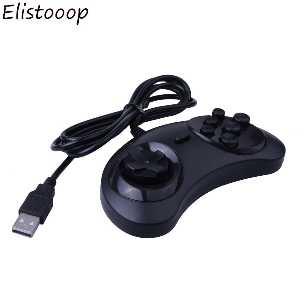 Wired USB Klassische Gamepad 6 Tasten SEGA USB Klassische Joypad für SEGA Genesis/MD PC/2 Y1301/MAC Mega stick