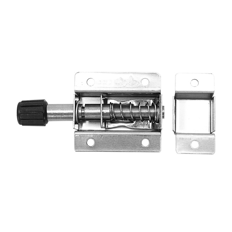 Stainless Steel Spring Loaded Push Button 6 cm long Gate Door Lock Trap