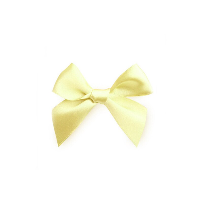 10Pcs Handmade Ribbon Bows DIY Craft Supplies Wedding Party Decor Packing Bowknots Hair Headwear Accessories Appliques: Yellow