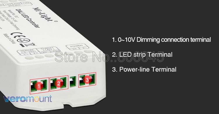 Miboxer DL1 DALI LED Strip Controller Max DC12V-24V 12A DALI Dimming Controller Compatible with 0-10V Signal Output