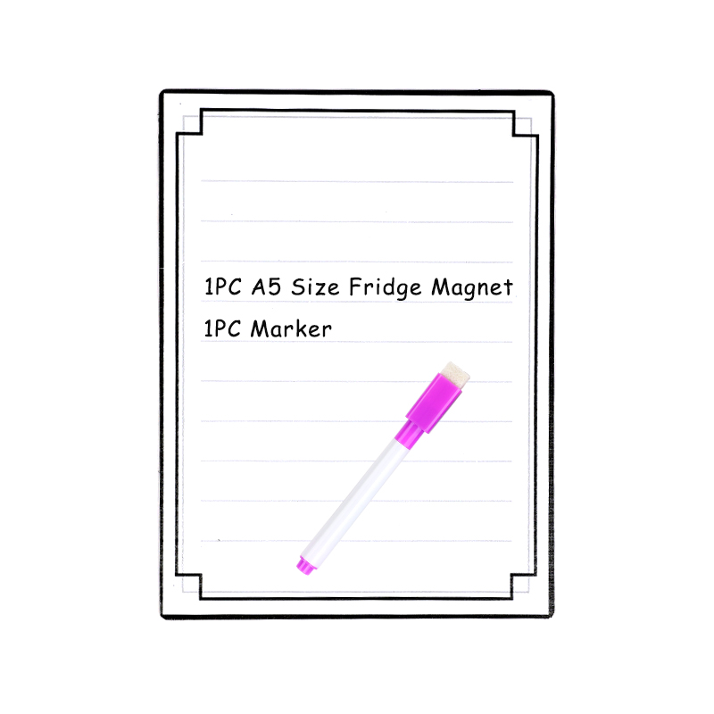 A5 Size Dry wipe Magnetic Whiteboard White Board for Fridge Magnet Sticker Weekly Planner Message Board Writing Pad: style 2