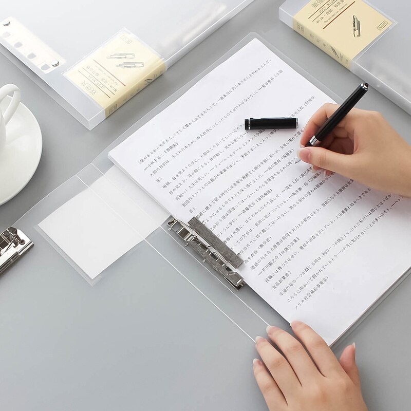 Transparent Single Double File Folder Writing Pad Bookboard Document Clip Plastic Clipboard Paper Clamp Filing Products Holder
