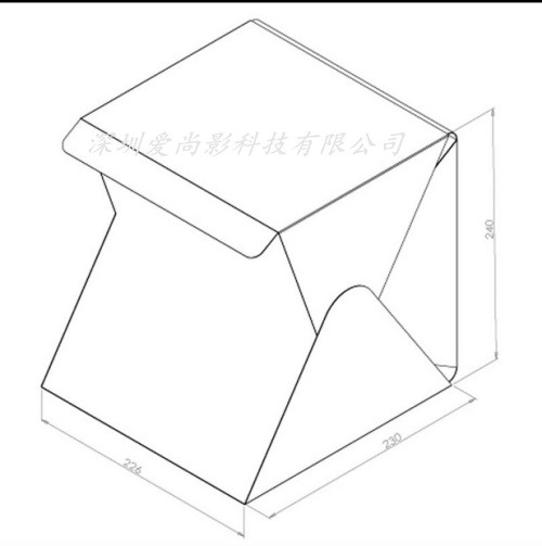 Mini folding studio diffus soft box lightbox med led lys hvid fotografering baggrund fotostudio box