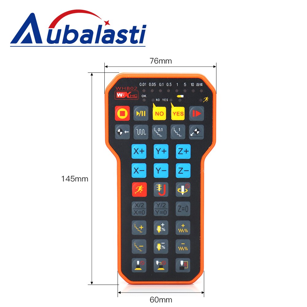 NC Studio-mango de Control remoto inalámbrico USB, WHB02 Weihong DSP, mango de Control, enrutador CNC para máquina de grabado y corte CNC