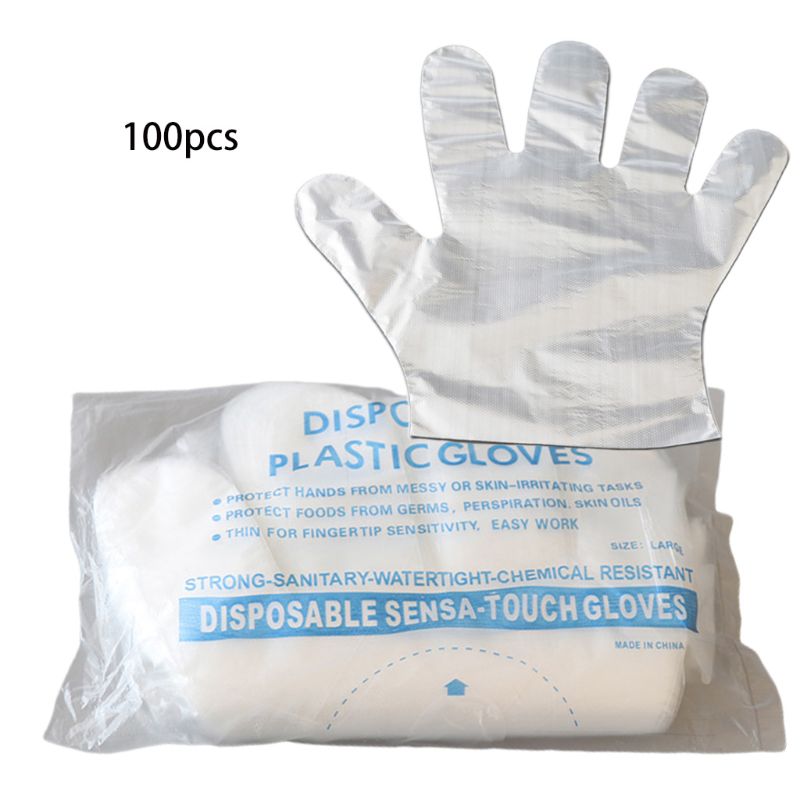 100 Stuks Plastic Wegwerp Polyethyleen Clear Handschoenen
