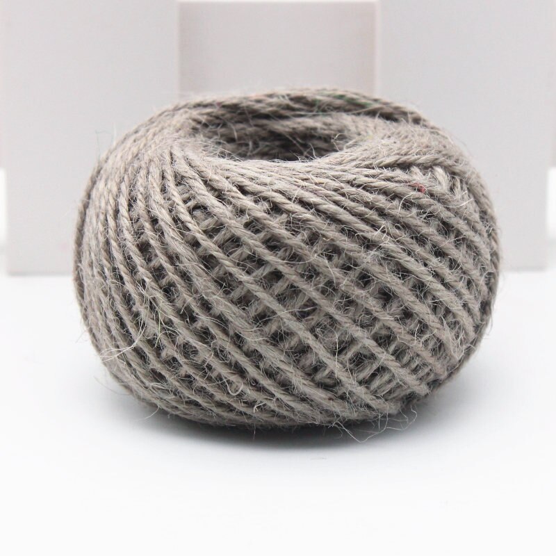 40 metriä / rulla 2mm pehmeä tekstuuri hamppuköysi narut tee itse maljakko vaatteet hattu kengät unesieppari juhla koriste materiaali köysi: X