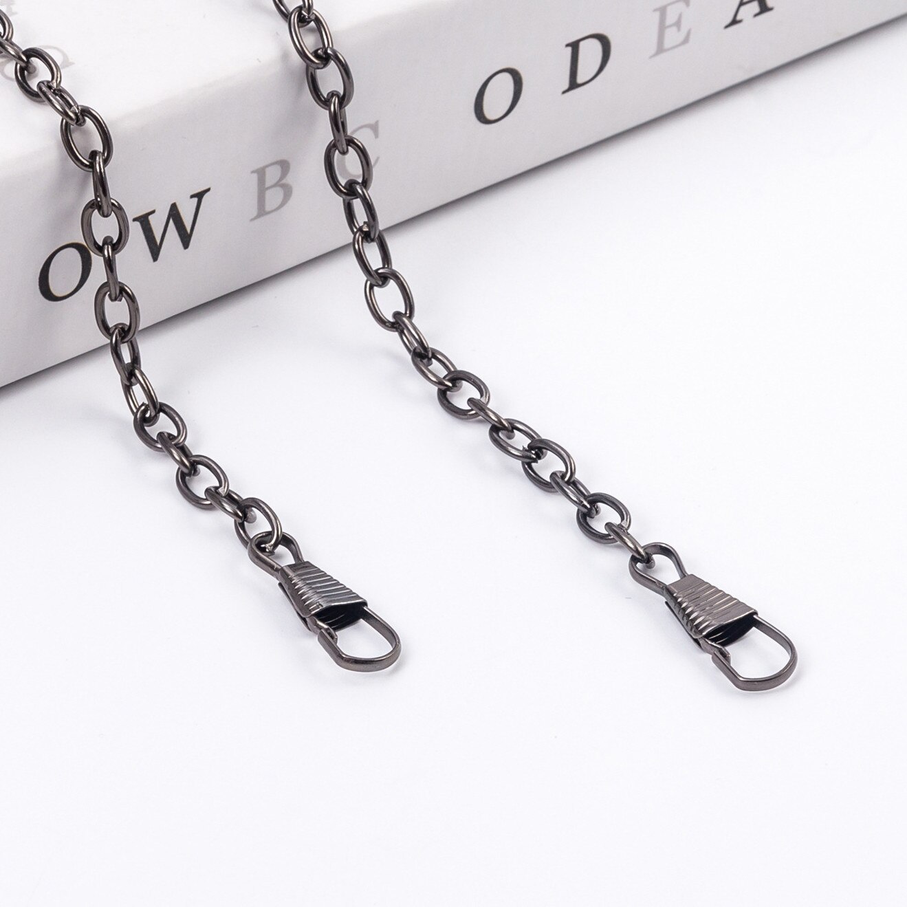 60/120cm Handbag Metal Chains Shoulder Bag Strap DIY Purse Chain Gold Silver Bag Handles Bag Accessories Chain: 60cm Gun