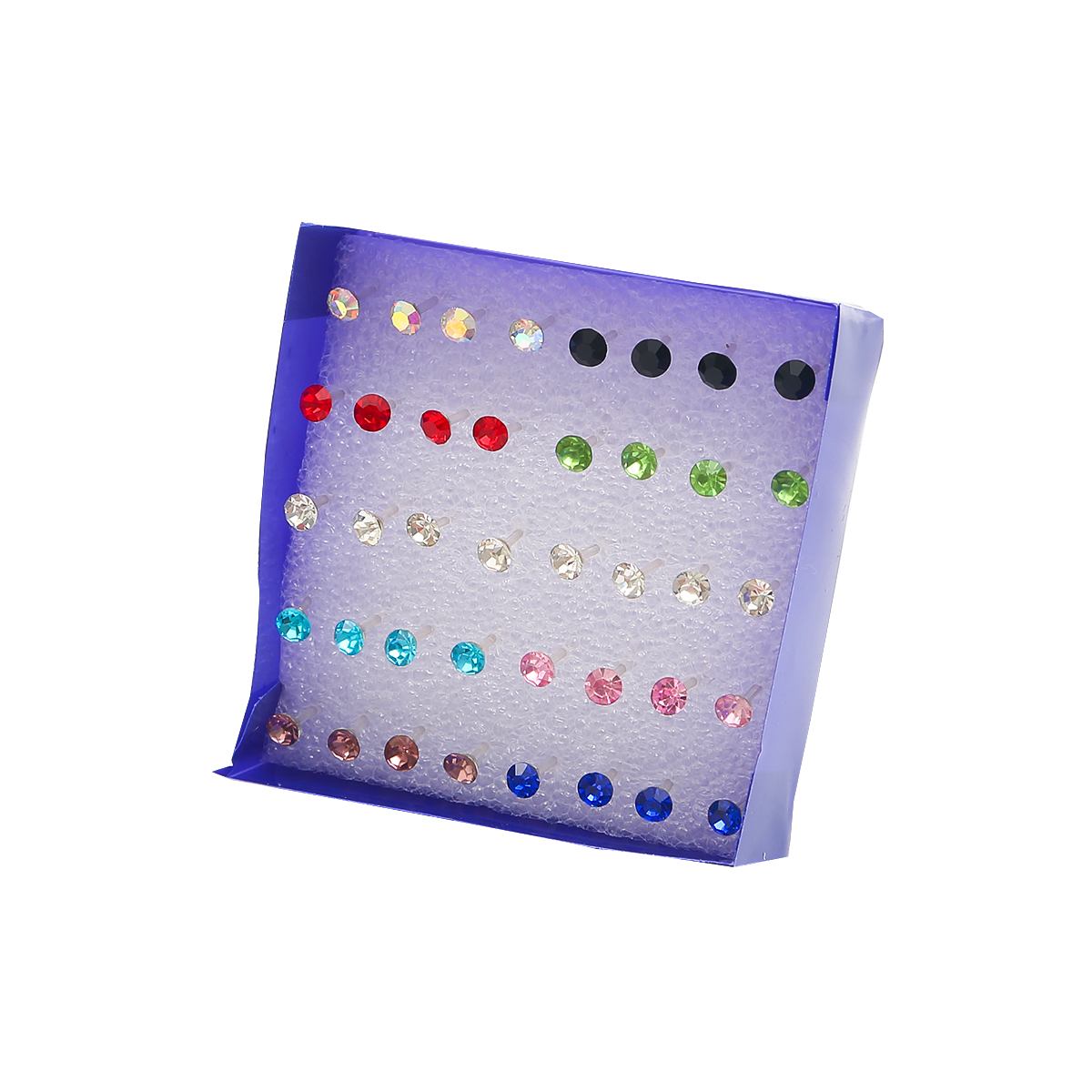 Juego de pendientes pequeños de perlas de cristal para mujer, aretes de diamantes de imitación, accesorios de joyería, bola, 2,5-6mm, 12 pares, 20 pares: Chapado en cobre envejecido