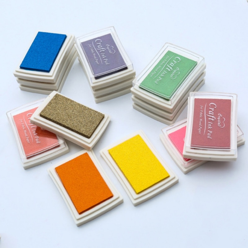 DIY Craft Scrapbooking Stamp Ink Pad Water-Soluble Stamp Pad for Rubber Finger Paint Toy Accessories