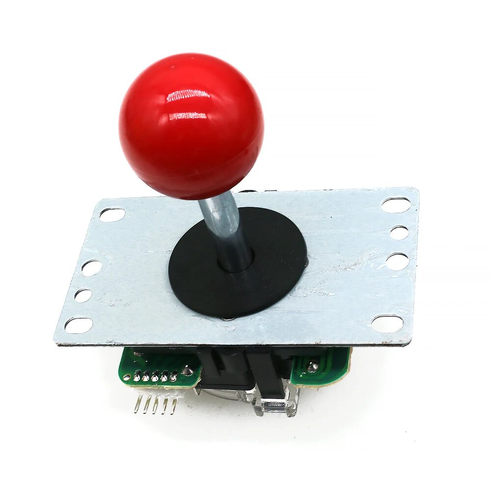 Copia de Joystick SANWA con conector de 5 pines, limitador cuadrado clásico de 8 vías, máquina de juego de salón recreativo, palo Neo Geo, piezas de bricolaje: Rojo