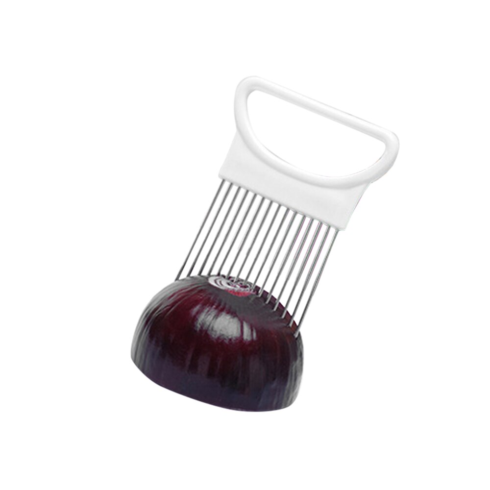 Kitchen Gadgets Onion Slicer Tomato Vegetables Safe Fork vegetables Slicing Cutting Tools: A