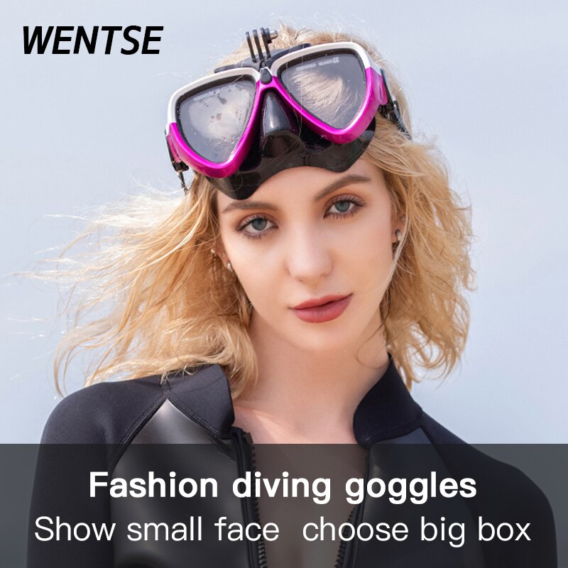 scuba dive mask kits Underwater snorkel deep diving equip full face goggles Suitable For Most Sport Camera