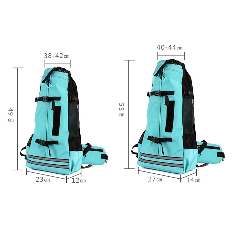 Mochila para mascotas transpirable, bolsa de transporte perro para perros grandes, mochila con Bulldog ajustable, bolsas de viaje E2S
