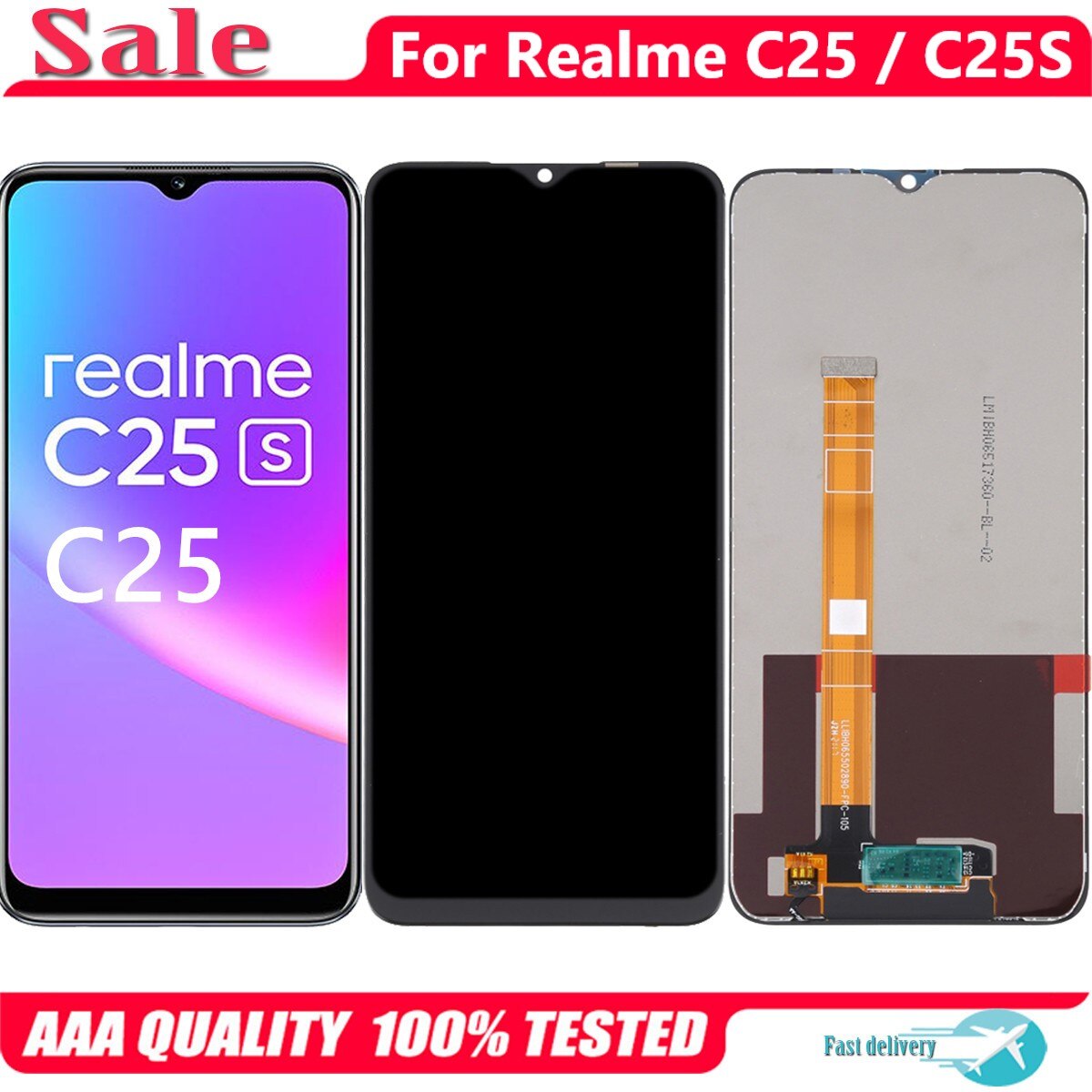 6.5 "per OPPO Realme C25 RMX3193 RMX3191 Display LCD Touch Screen Assembly di ricambio per Realme C25S RMX3195 RMX3197 LCD