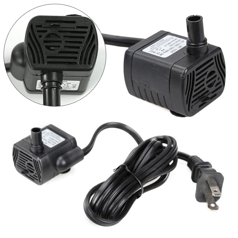 Mini  ac 110v 3w dränkbar vattenpump akvarium fontän luft akvarium damm vattenpump us plug 110v