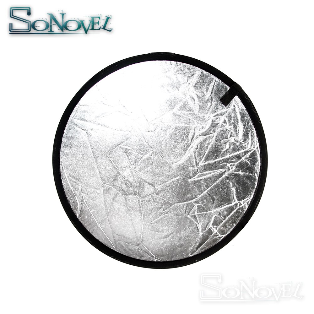 Reflector con bolsa 2 en 1 60CM 24 pulgadas redondo Flash Studio plegable disco de luz oro plata