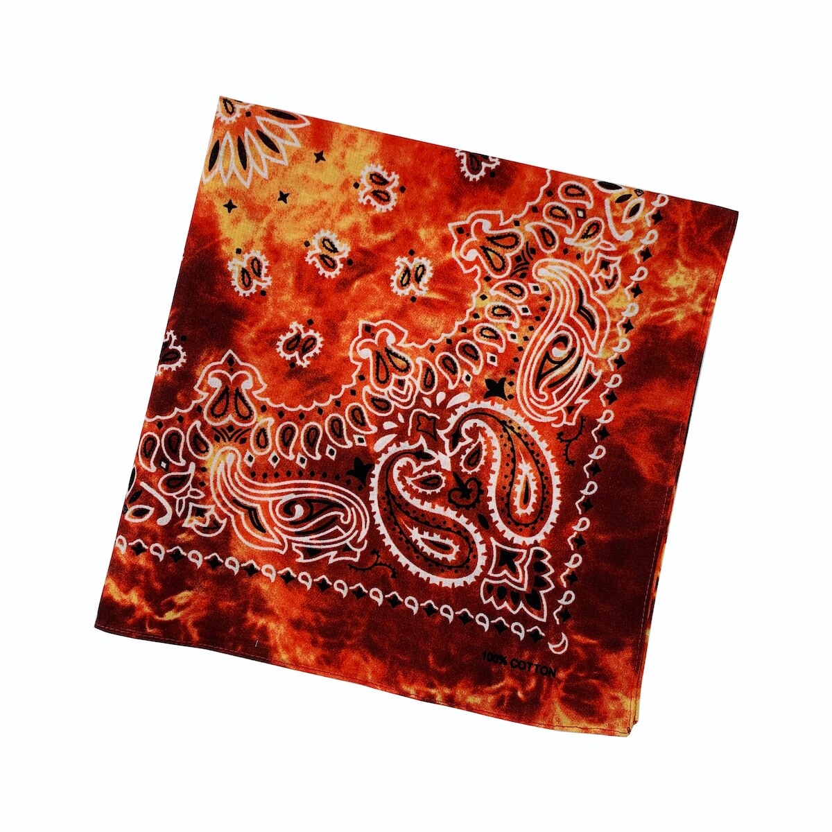 12colors/lot Cotton Tie Dye Bandana Head Wraps Rainbow Swirl Retro Paisley Floral Print Square Scarf Women Men Neck Wrist Band