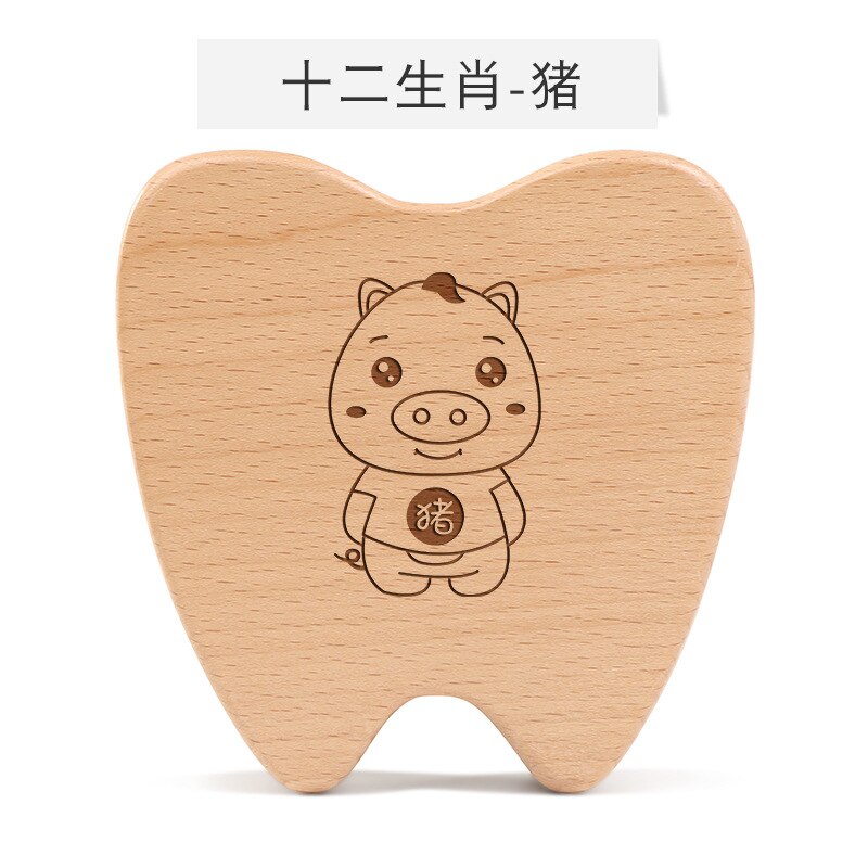 Stijl Houten Tanden Melktanden Gedenkteken Doos Meisje En Jongen Lanugo Kinderen Collectebus Baby Off Groeiende Permanente T: Y ishuai gou Teeth Pigskin