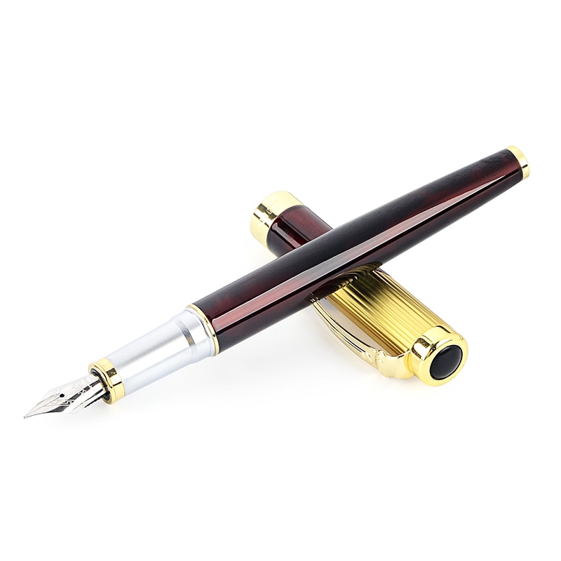 Metal Iraurita Vulpennen 0.5 Mm Luxe Zwarte Goud Jinhao 9009 School Schrijven Inkt Pen Briefpapier Levert